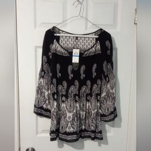 Cupio Monochrome Paisley Blouse